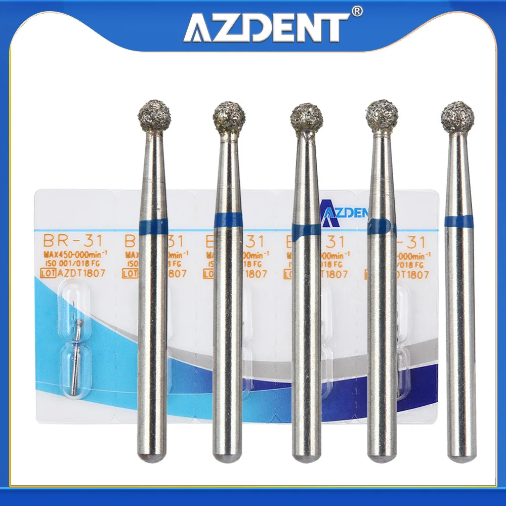 5pcs/pack Dental Diamond Burs Medium FG 1.6mm for High Speed Handpiece Turbine Dentist