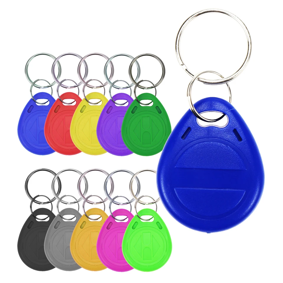 5YOA 100 pièces T5577 clés EM4305 réinscriptible réécriture en double étiquette RFID copie EM4100 125KHZ carte Badge ID jeton porte-clés