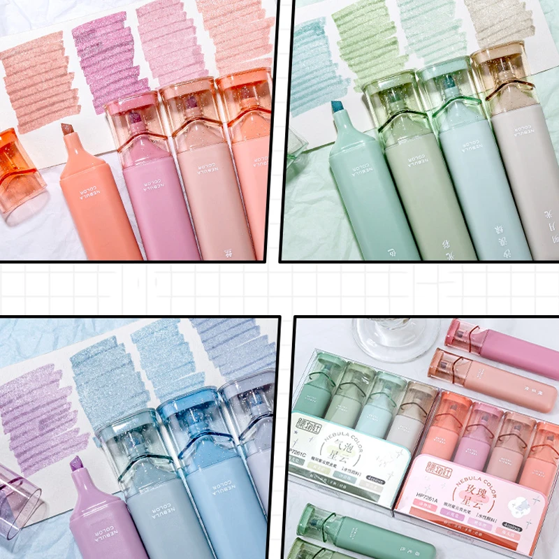 Marcadores com glitter, largura de linha flexível e tinta à base de água à prova de manchas para tomar notas espumantes, planejador, diário da bíblia