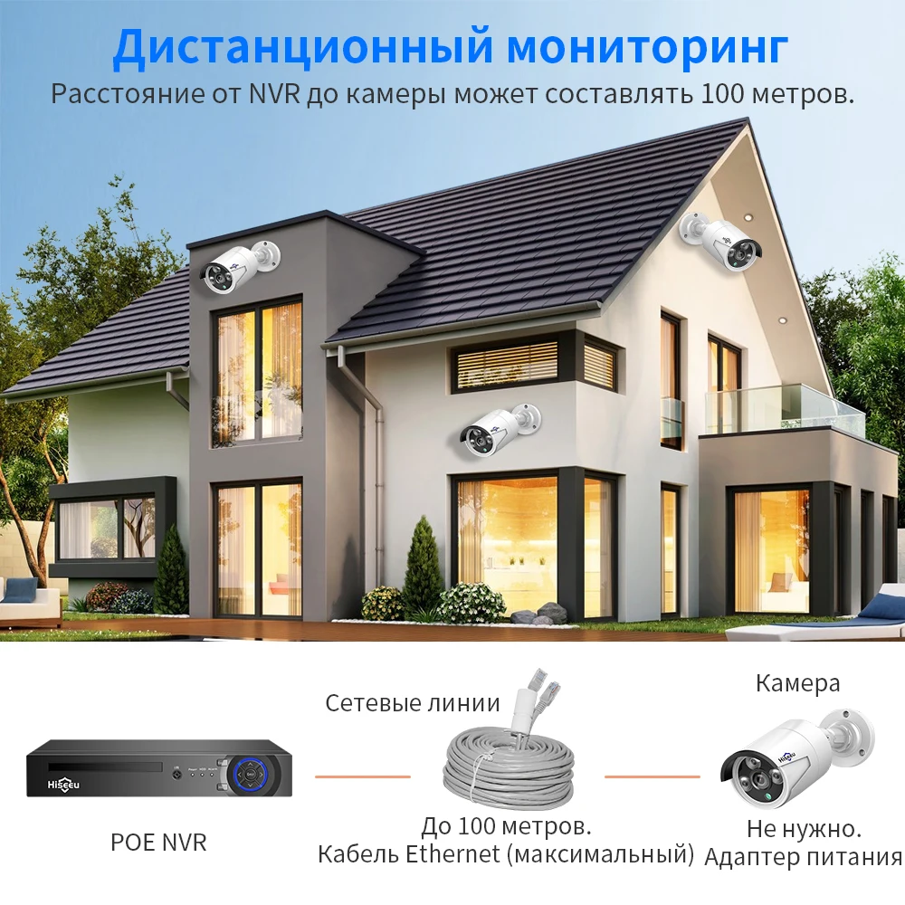 Hiseeu 5MP POE система