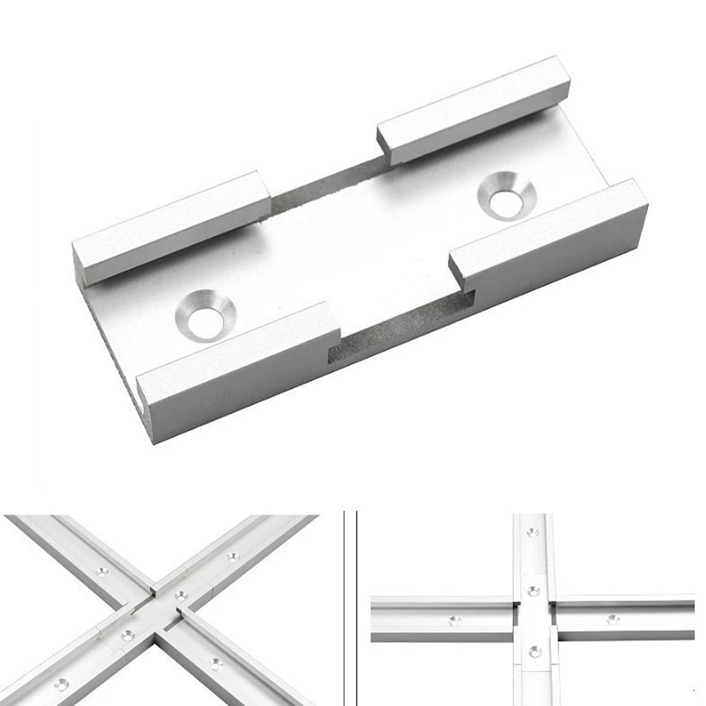 1 Uds. De conector Universal de pista cruzada para carpintería, piezas de intersección de pista en T, herramientas cruzadas con ranura en T DIY para carpintería de aluminio