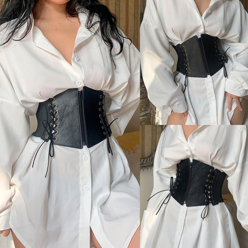 Women Elastic Underbust Corset Bustier Waist Training Cincher Adjustable Corsets