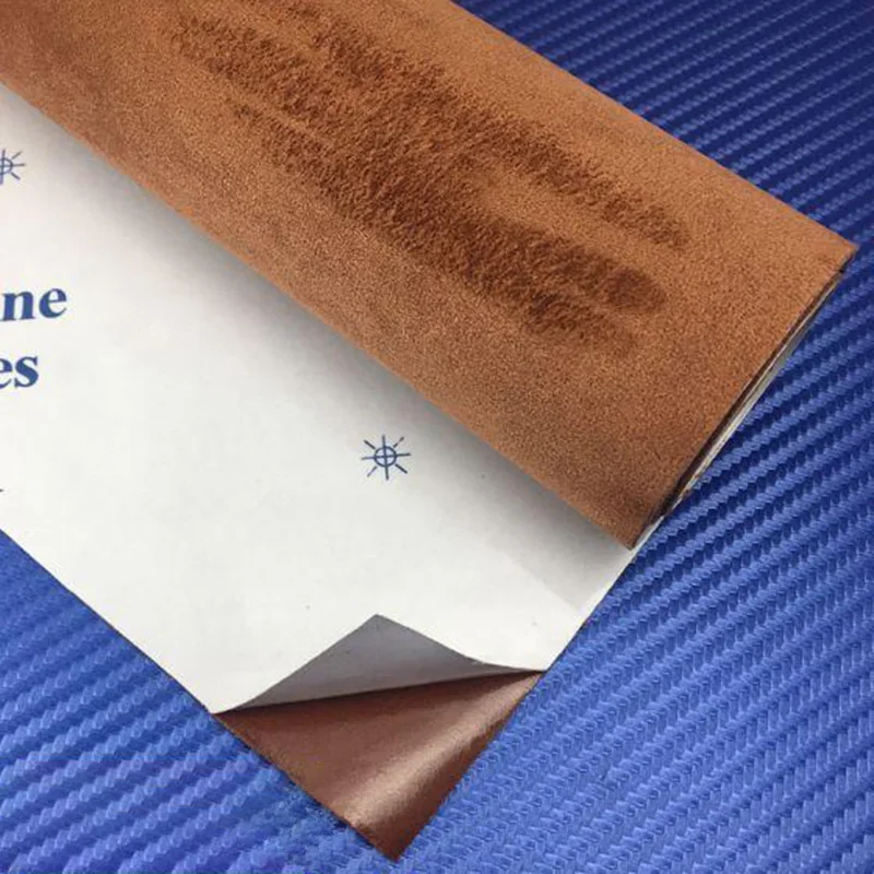 Tecido de camurça autoadesivo, couro de camurça falsa para decoração de artesanato de joias, filme autoadesivo para camurça de carro, decalque de estilo interno