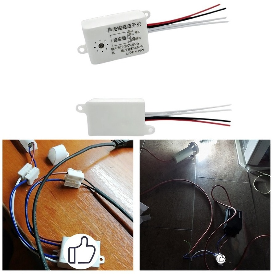 MRSK50A Умные переключатели для улучшения дома, модуль 220 В, детектор звука, голосовой датчик, интеллектуальный автоматический выключатель, аксессуары для выключателей света