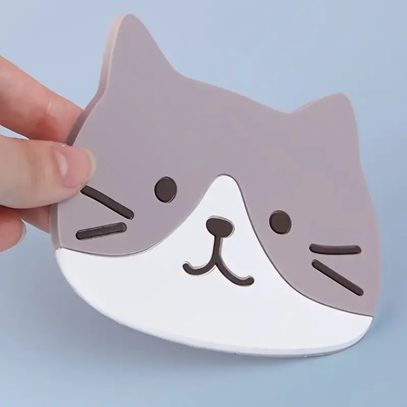 Cuscino per tazza carino per gatti Vendite dirette del produttore Cuscino per ciotola antiscivolo e antiscottatura in PVC Cuscino isolante per tazza da tè in silicone