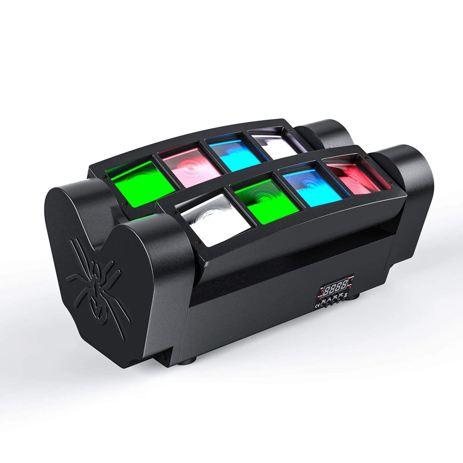 Yiflamefly 60W Moving Head DJ Lights RGBW Stage Lights Mini Spider Lights DMX512 Control For DJ Party Bar Disco Show Wedding