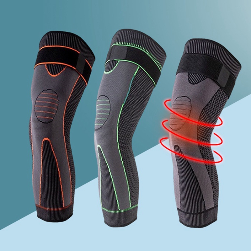 Relief รัดข้อเข่าแบบเต็มขาเพื่อป้องกันการบาดเจ็บสำหรับกีฬายกน้ำหนักโรคข้ออักเสบฉีกขาดของกล้ามเนื้อ