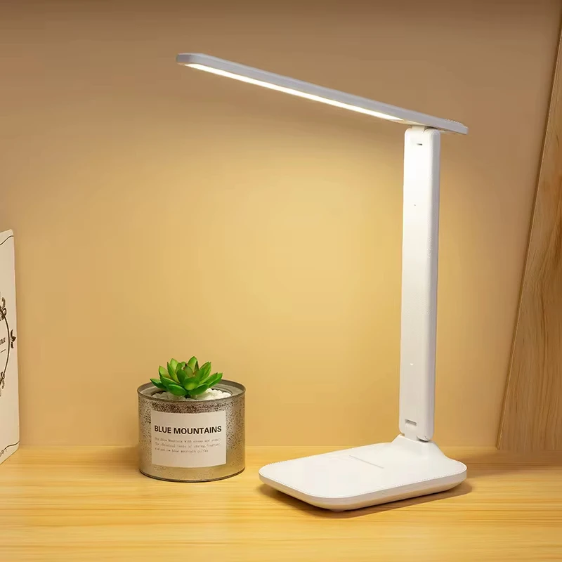 Lampa stołowa LED Ochrona oczu Możliwość przyciemniania dotykowego Składana lampa stołowa Akademik Sypialnia Czytanie Lampka nocna z ładowaniem USB