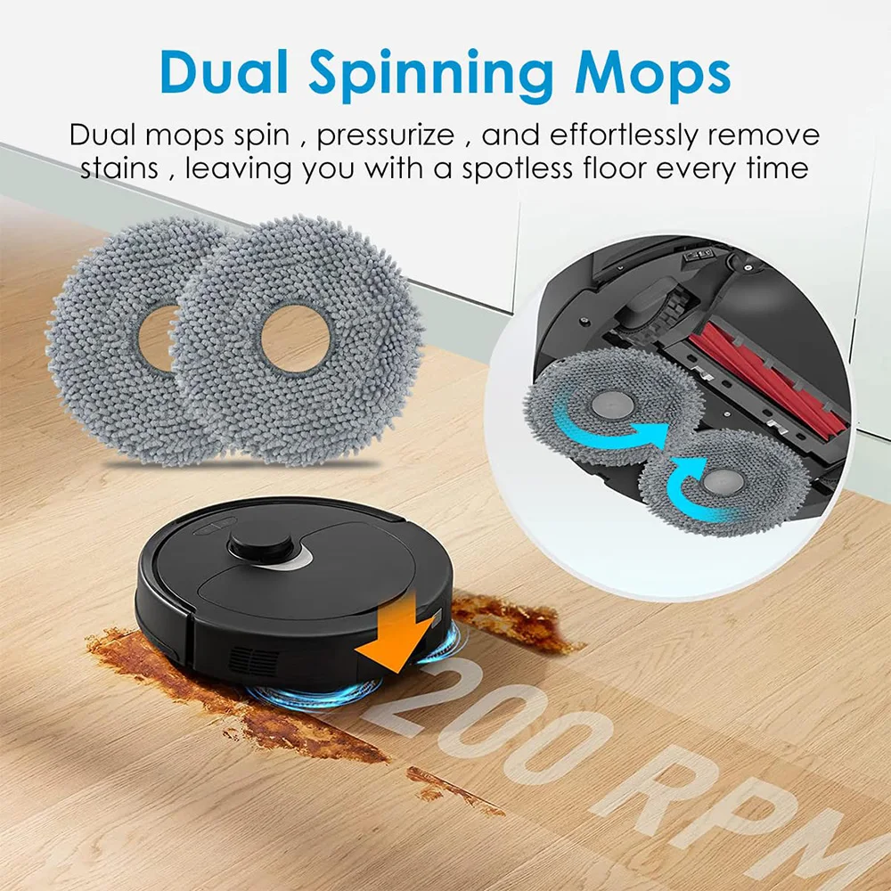 Mop Pads For Roborock Q Revo Master/Q Revo S/Q Revo Pro/Q Revo Maxv/Q Revo Curv Accessories Replacements Parts Mopping Cloths