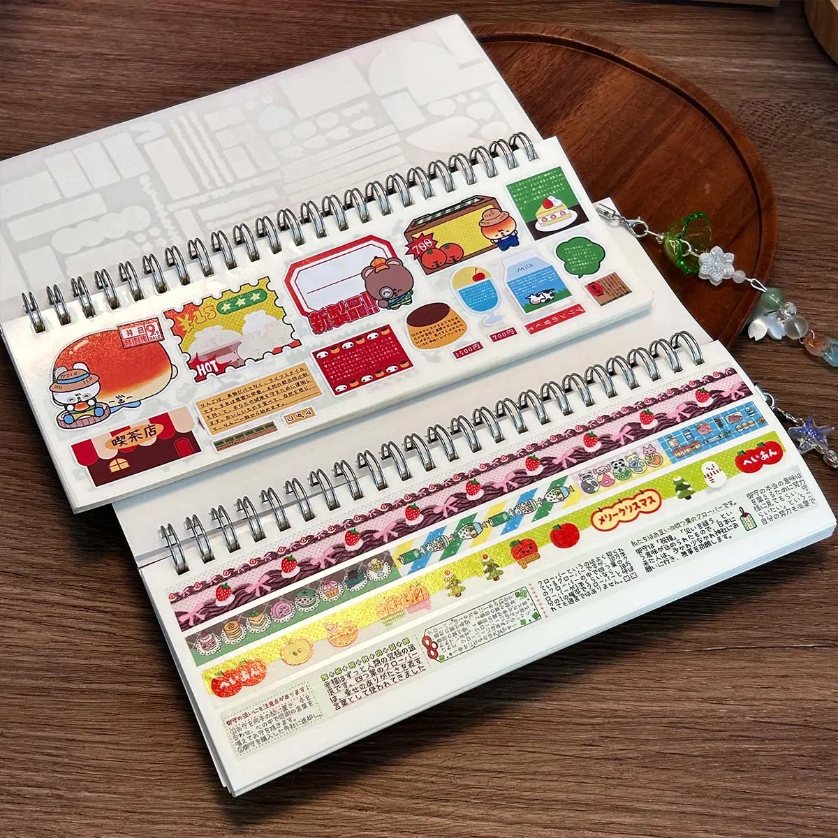A5 Half Release Paper Vintage Slim Long Notebook Washi Tape Organizer Notebook for Scrapbook Journal Diary Craft Storage