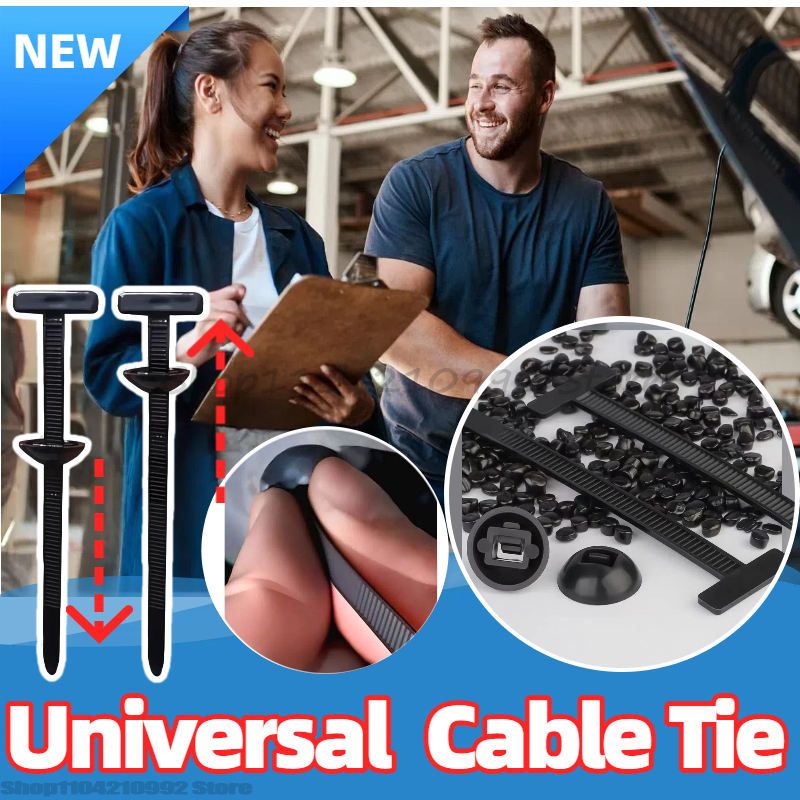 Heavy-Duty Self-Locking Nylon Cable Ties Buckle Fixed Through The Core Nail Cable Tie High-Strength Fasteners Car/Home/Outdoor