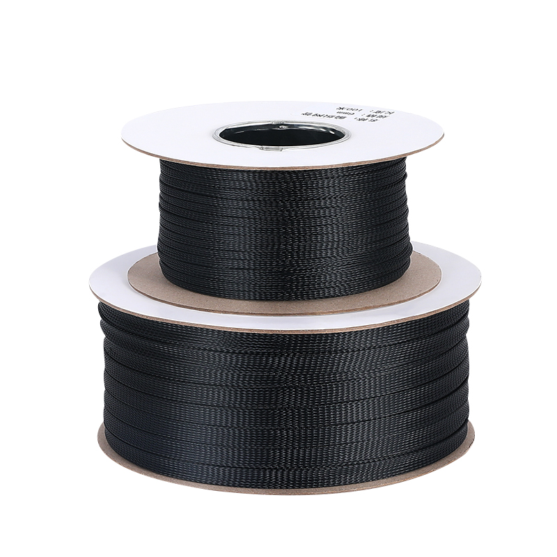 1/5/10M Black Insulated Braid Sleeving 6/8/10/30mm Tight PET Wire Cable Gland Protection Cable Sleeve Flame Retardant Nylon Tube