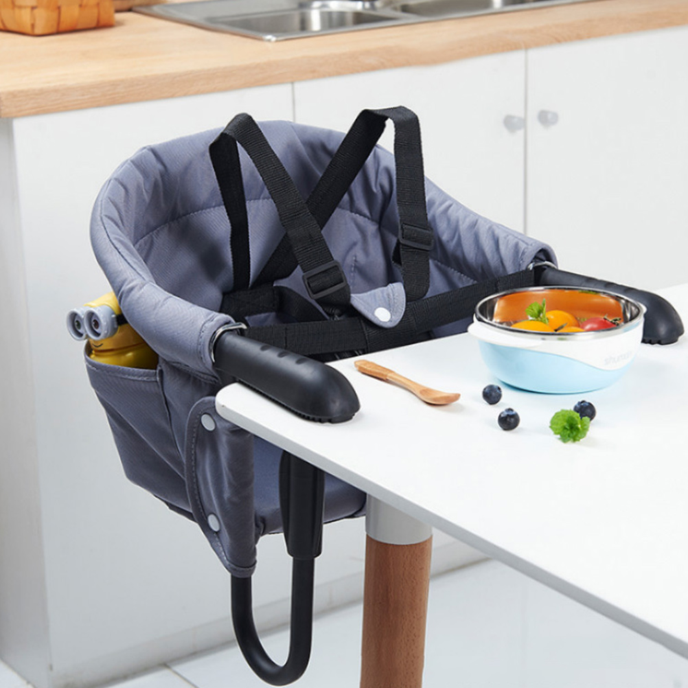 Baby Dining Table and Chairs High Portable Fast Feeding Seats Hook on Clip Oxford Cloth Plastic Attachable Travel