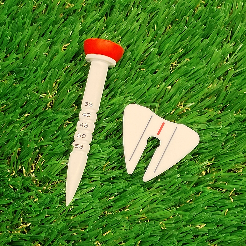 Accessori per allenamento per tee da golf ad altezza regolabile da 4 pezzi 33-55 mm