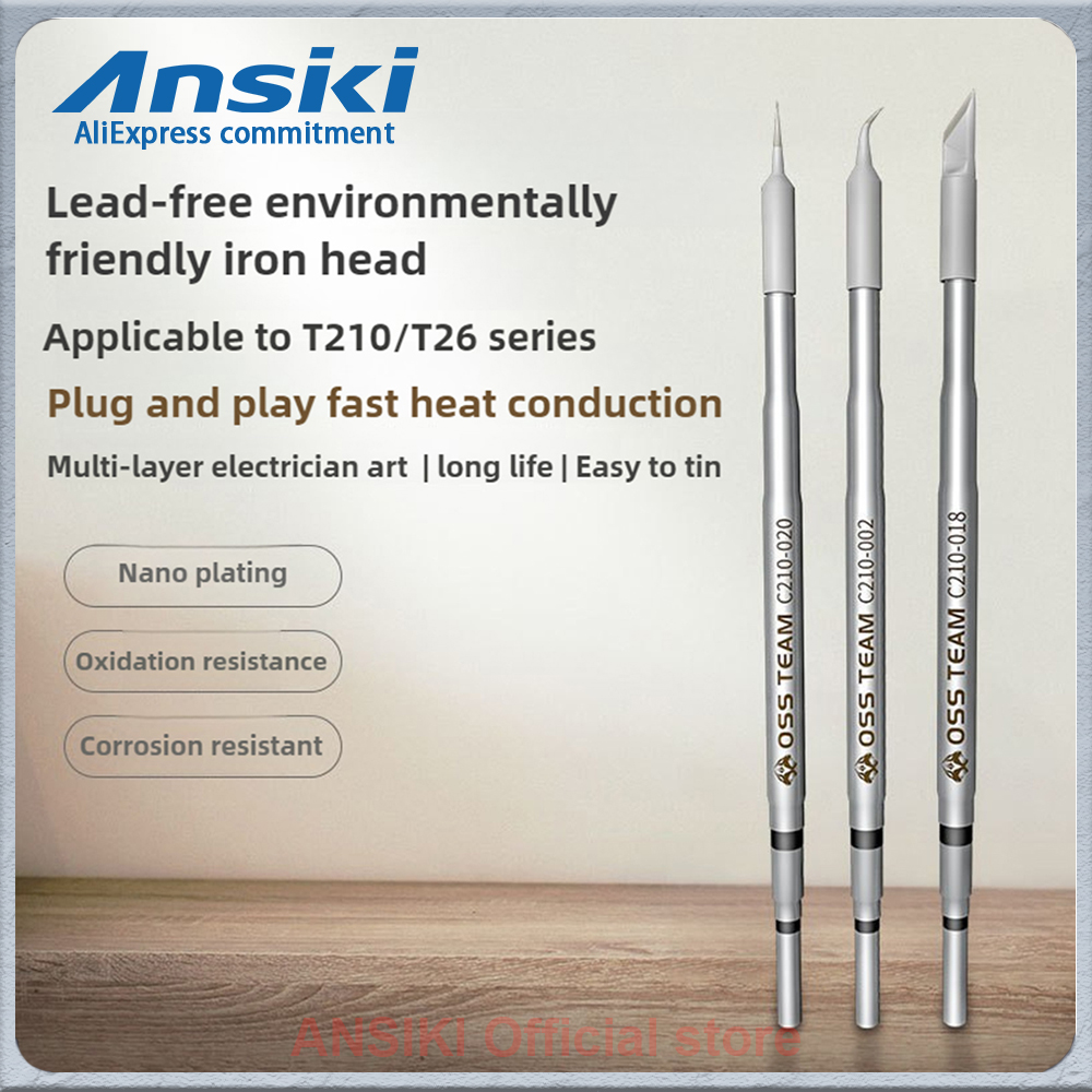OSS C210 Soldering iron tip Precision welding tool 2S rapid heating Compatible for T90A T210 T80 HS02B Soldering iron