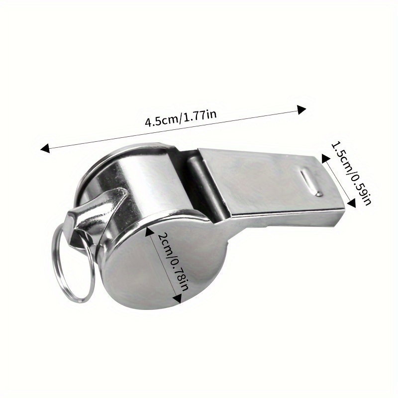 1/10 個のステンレス鋼金属ホイッスル、プロサッカーバスケットボールスポーツ審判トレーニングホイッスル