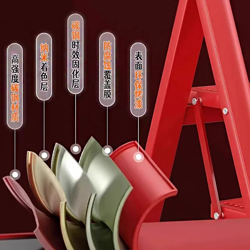 Folding Scaffold Indoor and Outdoor Multi-function Thickened Small Lightweight Scaffold Ladder Household Folding Telescopic
