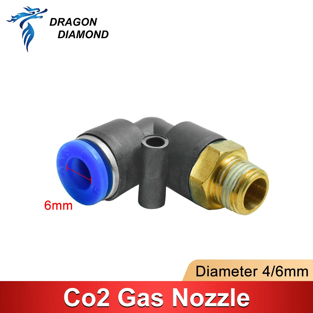 2pcs Co2 Laser Gas Nozzle Air Nozzle Diameter 4mm 6mm For Co2 Laser Head For Co2 Laser Engraving Cutting Machine