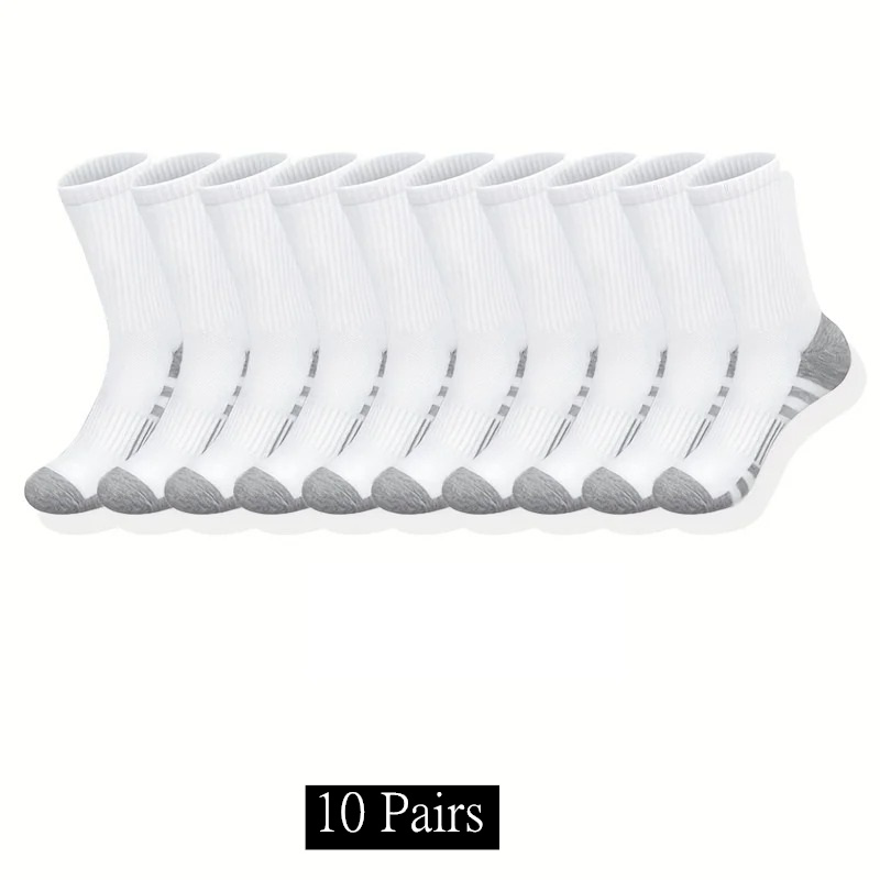 10/20/30 Paar klassische Crew-Socken für Herren, Unisex, Sportsocken für Herren, Laufen, Basketball, rutschfest, für den Außenbereich, atmungsaktiv, Herrensocken
