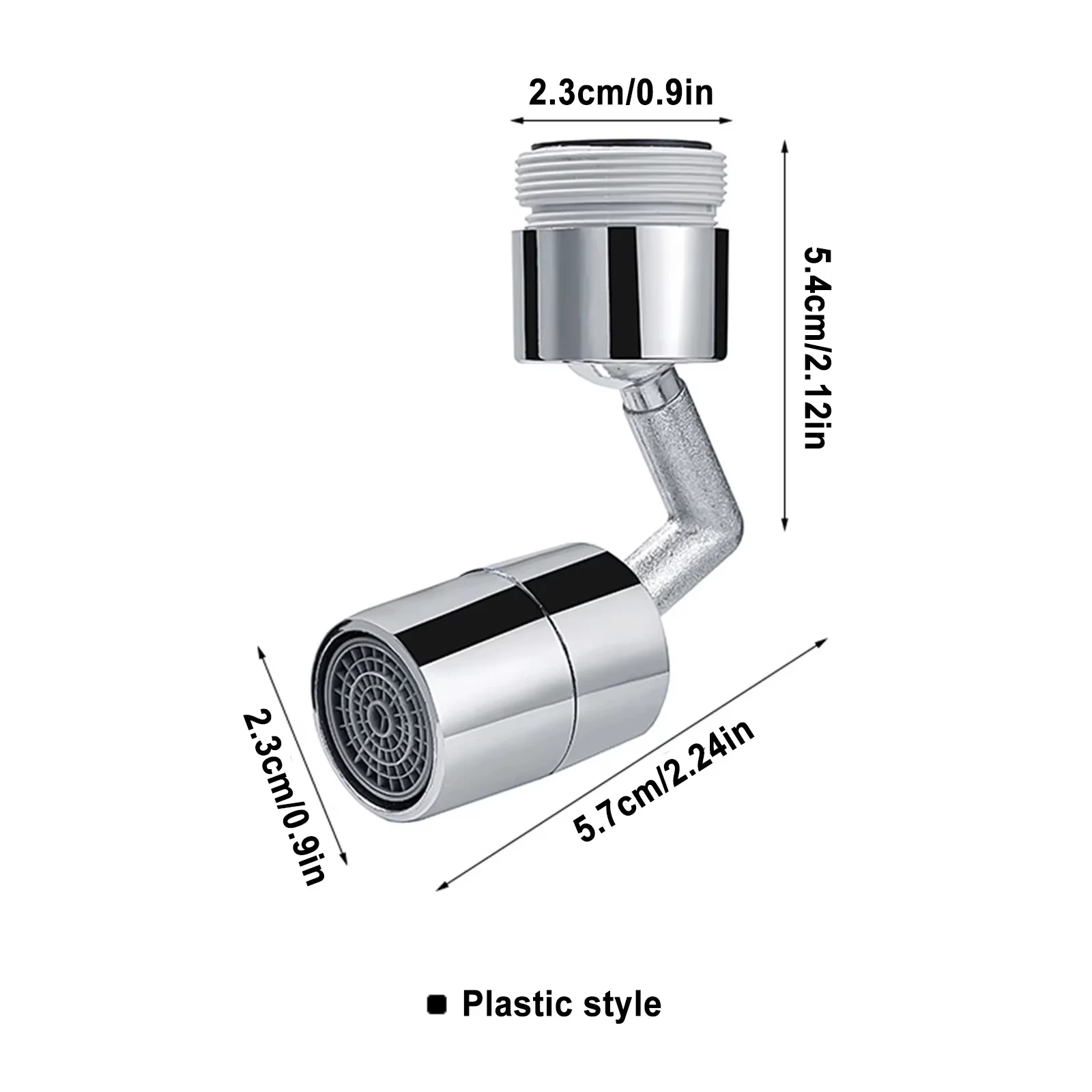 Rubinetto universale da 720 gradi Rubinetto per lavabo Adattatore di estensione Aeratore Rubinetto in plastica ABS girevole a prova di spruzzi