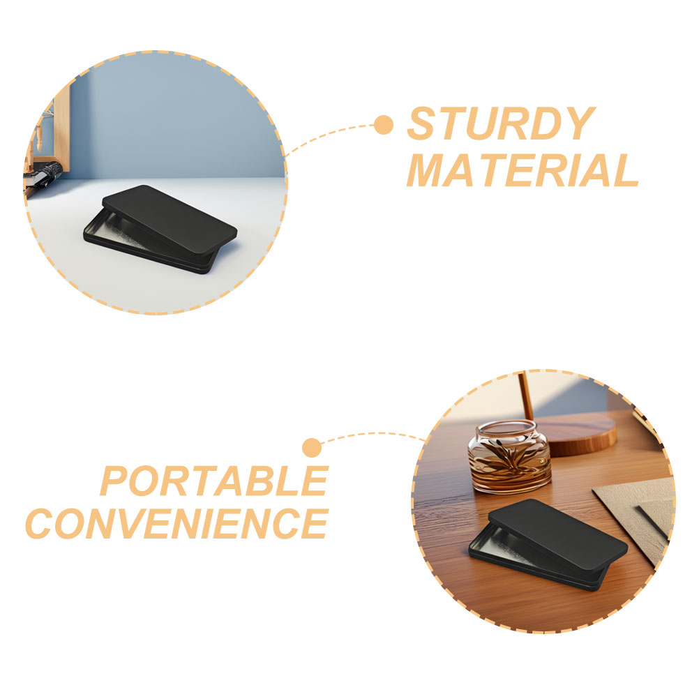 2-teiliges verstecktes Geldkassetten-Schmucktablett, Währungshalter mit Deckel, schwarzes Weißblech für Tabletts