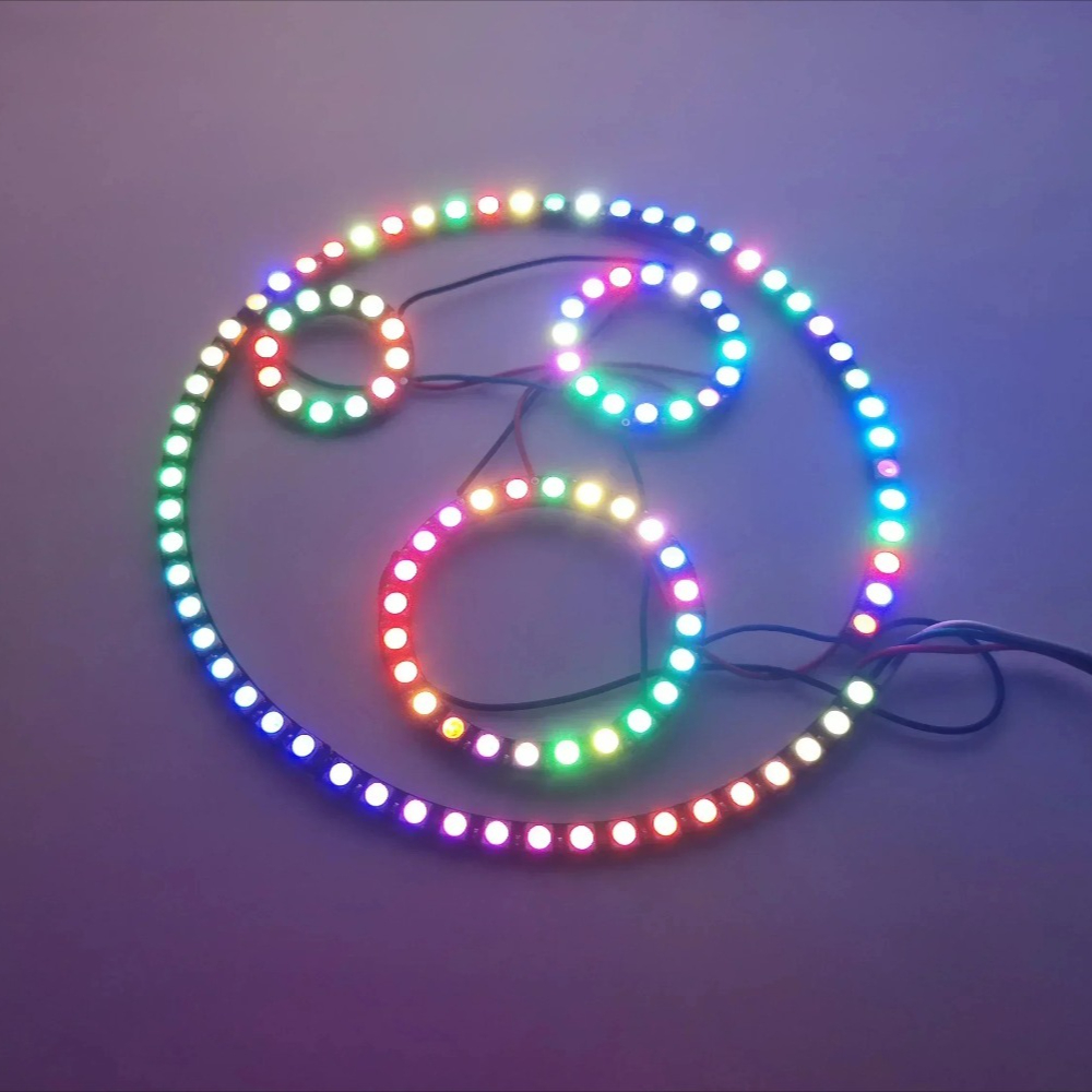 WS2812B 5050 RGB LED Ring 7/8/12/16/24/60 Bits Lamp Light with Integrated Drivers WS2812 for Arduino Raspberry Pi
