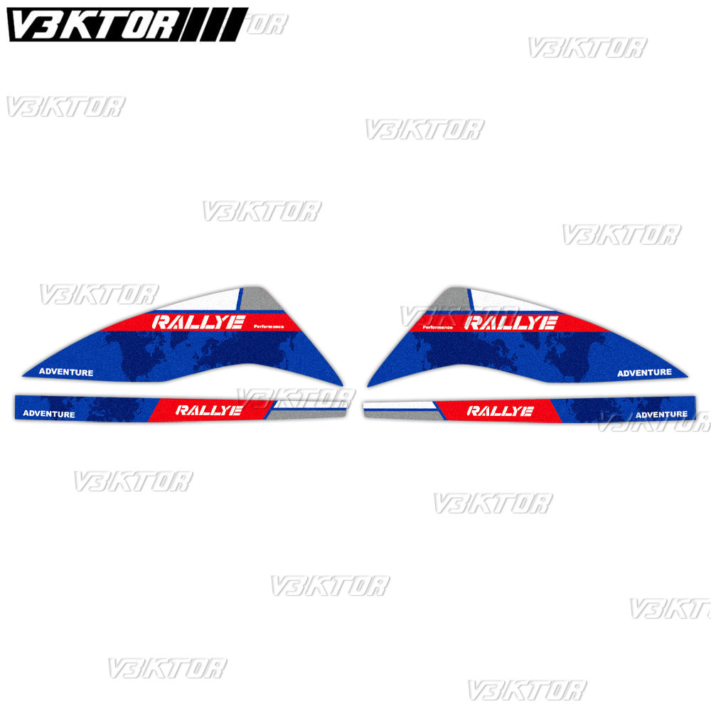 For R1200GS R1250GS ADV Rallye HP4 Trophy Triple Black Motorcycle Handguard Shield Sticker Motorrad Hand Guard Decals