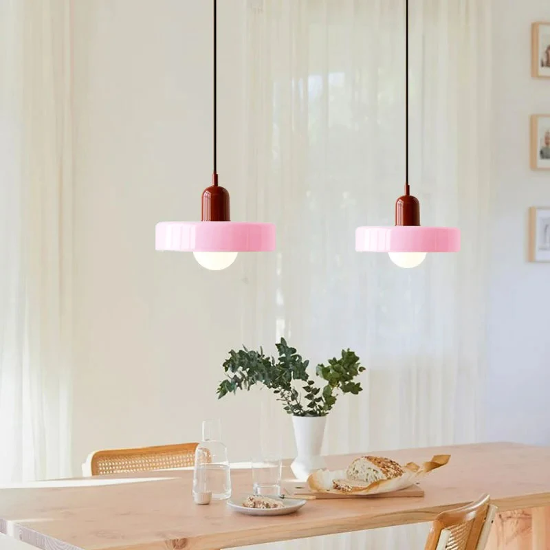 Nordic Retro จี้กระจกโคมไฟในร่ม E27 LED โคมไฟระย้าห้องนั่งเล่นห้องรับประทานอาหารห้องนอนห้องครัวตกแต่งโคมไฟ