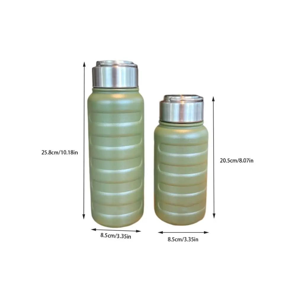 Botol Air Termos Dinding Ganda Pegangan Portabel 750Ml/1000Ml Botol Air Terisolasi Ramah Lingkungan Desain Anti Bocor