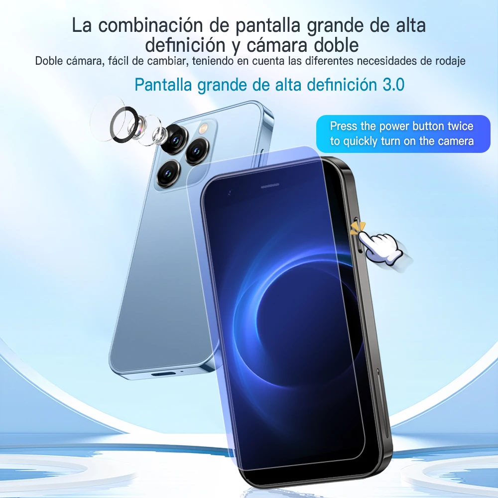 SERVO 15SE Mini Smartphone 3G WCDMA sistema Android WiFi Hotspot Play Store 3,0 "pantalla pequeña palma teléfonos inteligentes Dual SIM en espera