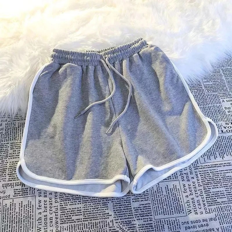 Short de sport rayé pour femmes, mode coréenne, Mini short décontracté, Simple, ample, jambes larges, nouvelle collection été
