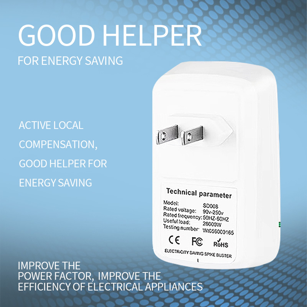 Pro Power Save Electricity Energy Saver 90V-250V Home Office Stromsparbox US/EU/UK Stecker Stabiler Spannungs-Stromsparer