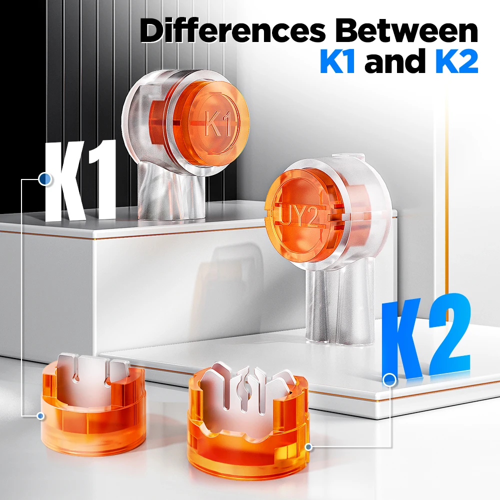 AMPCOM 50/100PCS Rj45 Stecker Crimp Anschluss Terminals K2 Stecker Wasserdichte Anschlüsse K2 Netzwerk Kabel Terminals