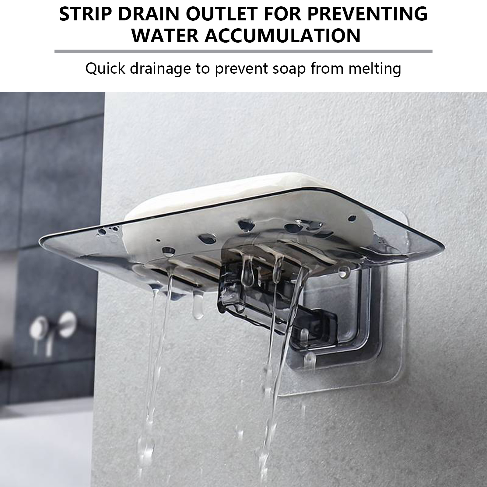 Soap Holder montado na parede do agregado familiar, Sponge Scrubber Box, Pratos para casa, Dormitório plano, Hotel