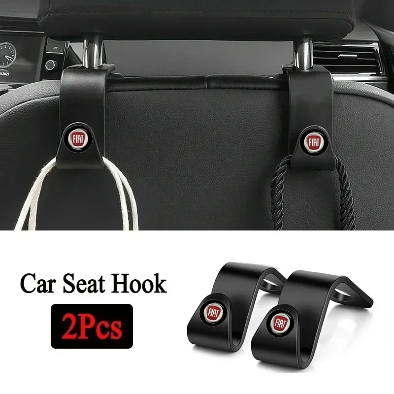 2Pcs Auto Seat Hook Storage Hanger Car Accessories For FIAT Punto 500 500x Tipo Panda Ducato Freemont Stilo Doblo Fiorino