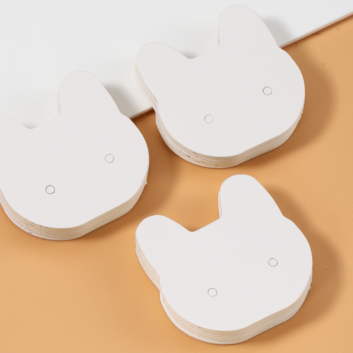 50pcs 3.5x3.5cm Cat Earrings Ear Studs Display Card for Necklace Jewelry Packaging Cardboards