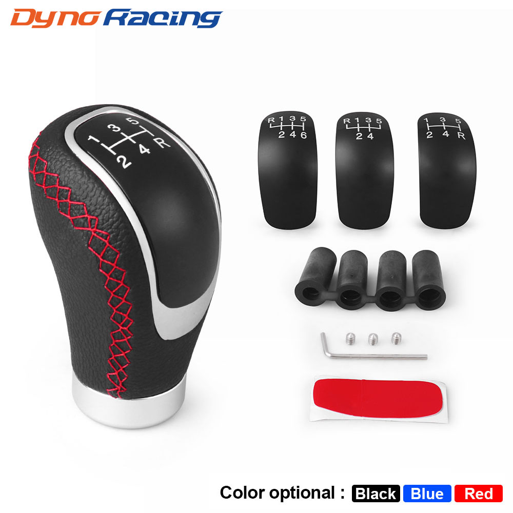 5/6 velocidade universal r couro do plutônio botão de mudança de engrenagem manual do carro vara cabeça shift substituição botão modificado cabeça shift