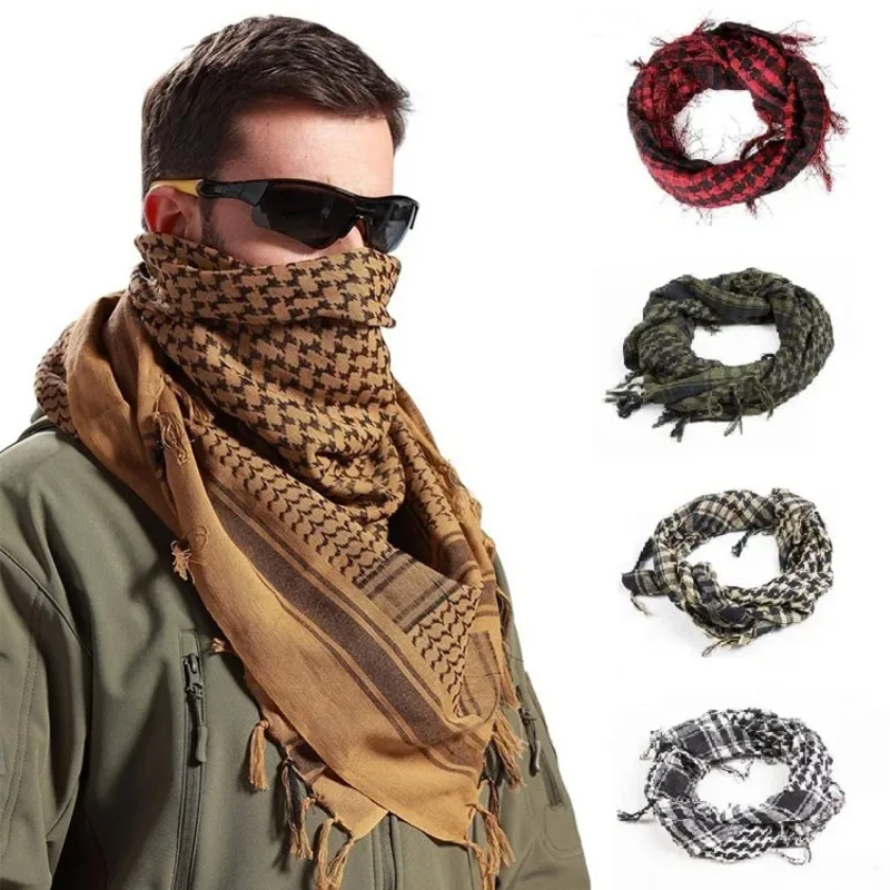 Militair Uniform Tactische Sjaal Outdoor Leger Arabische Sjaal Sjaal Sjaal Met Kwast Voor Mannen Militar Soldaat Wandelen Sjaals
