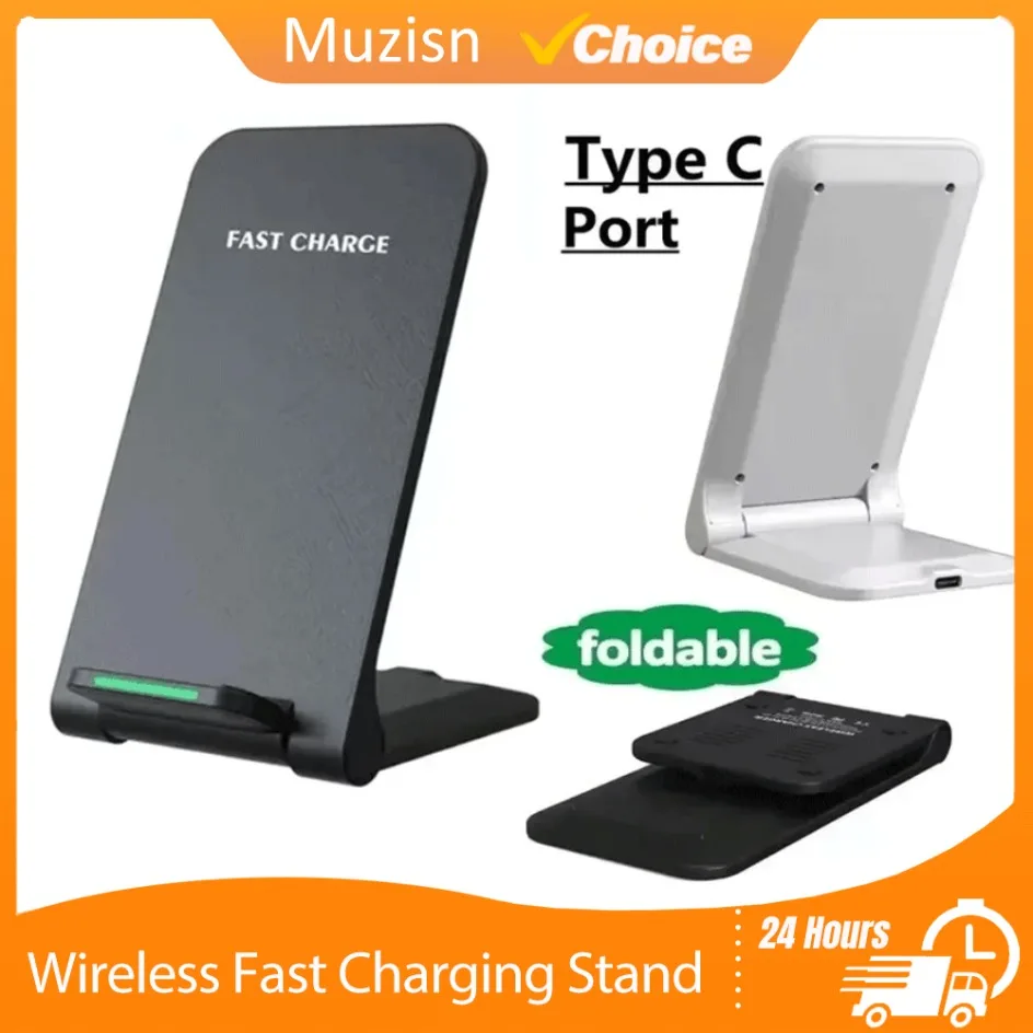 Stazione di ricarica rapida pieghevole Caricatore wireless Supporto da tavolo per iPhone 11 12 13 14 15 16 X Pro Max Samsung S24 S23 S22 Xiaomi