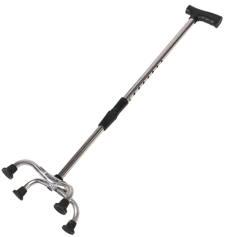 Bengala de caminhada pólo de trekking antiderrapante vara elevador reclinável walker suprimentos de acampamento idosos senjoren auxiliar aço inoxidável