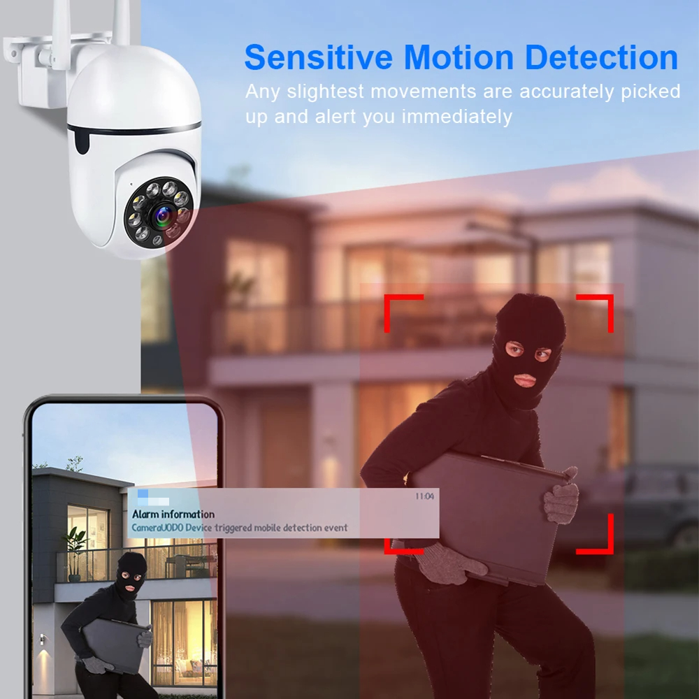 8MP Wifi IP 야외 무선 보안 감시 PTZ 카메라 4X 줌 카메라 AI 인간 추적 양방향 오디오 HD 야간 컬러 캠