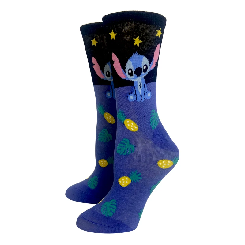5 pares de calcetines de punto de dibujos animados para mujer, calcetines cómodos de algodón de Anime, calcetines informales felices y divertidos, talla 35-40