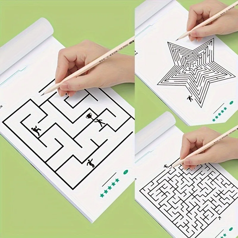 Libro di formazione per l'aumento del labirinto cerebrale - Puzzle di concentrazione di attrazione per adolescenti