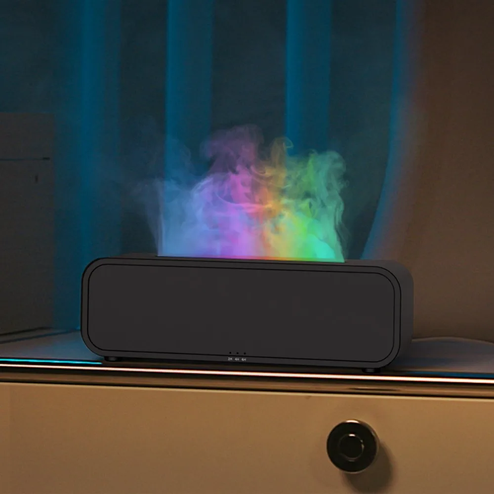 USB Aroma Diffuser Humidifier เพิ่มน้ํามันหอมระเหย Aroma Diffuser พร้อมฟังก์ชั่นป้องกันตัวจับเวลา 7 สี Ambient Night Light