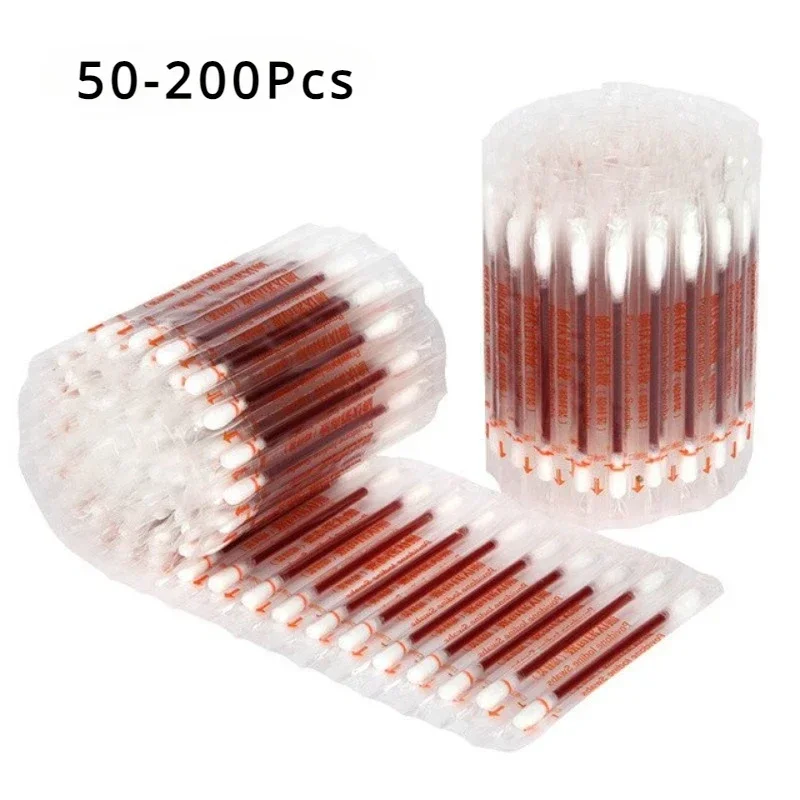 50/200 ชิ้น/ล็อตฆ่าเชื้อ Sticks Make Up ไม้ไอโอดีนทิ้งทางการแพทย์ผ้าฝ้าย Swab ทางการแพทย์มัลติฟังก์ชั่นแบบพกพาบาร์