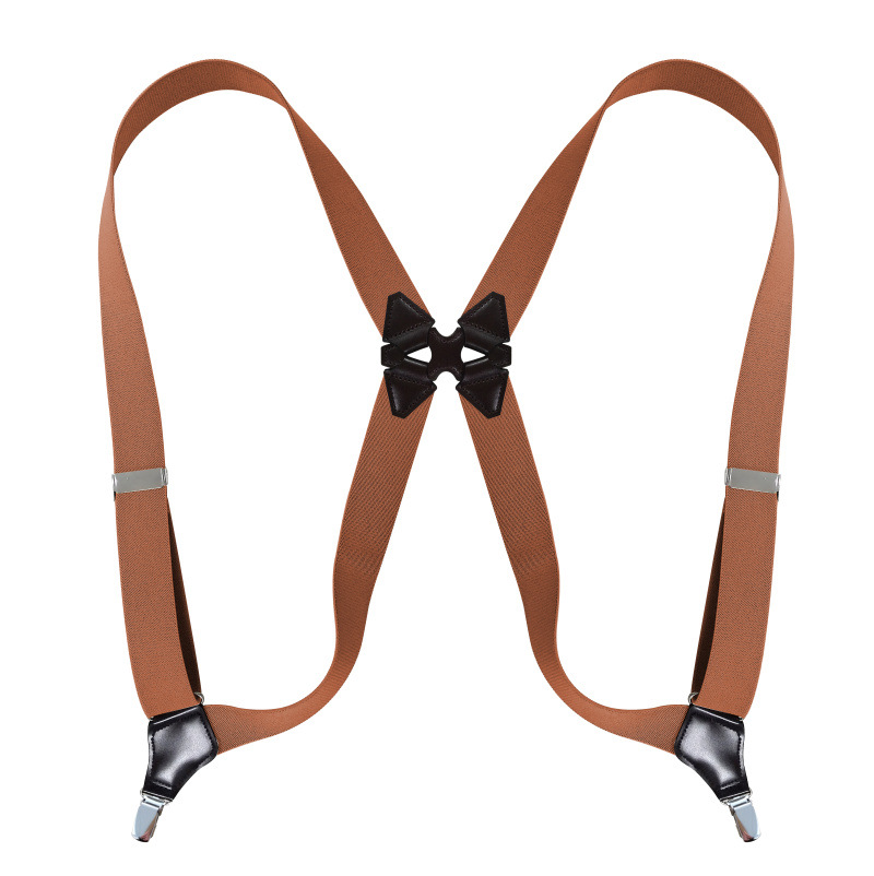 Suspensórios elásticos de clipe de quadril ajustáveis para homens, estilo clipe lateral, pesados, suspensórios grandes, cinto de cinto, presente do pai, largura de 3,5 cm