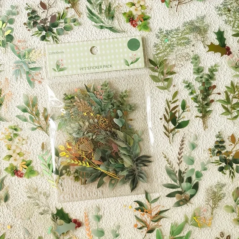 40 Stück Roaming Dreams Vintage INS Blumen-Pflanzenaufkleber, dekorative Stick-Etiketten, Tagebuch, Album, handgefertigtes Scrapbooking-Material