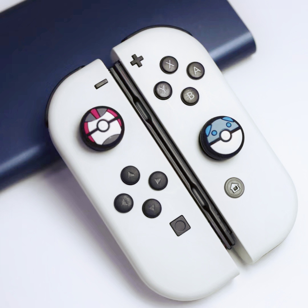 8 個漫画シリコンアナログ親指グリップキャップ Nintendo Switch OLED/Switch Lite/Switch ジョイスティック保護カバーと互換性あり