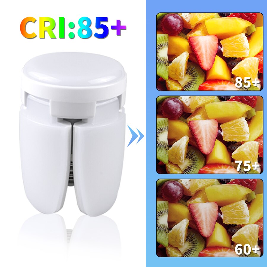28W รูปร่างพัดลมหลอดไฟ LED E27 หลอดไฟ LED แบบพับได้ AC220V หลอดไฟสําหรับห้องนั่งเล่นโกดังโรงรถเพดาน