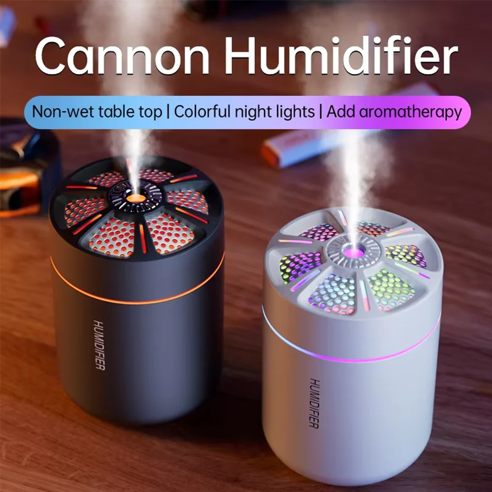 Novo mini usb portátil umidificador de ar gradiente cor iluminação operação silenciosa umidificação névoa fria casa desktop carro dupla utilização